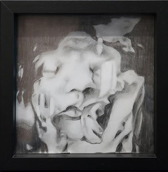 sketch of a baby in the womb, similar to sonogram image
